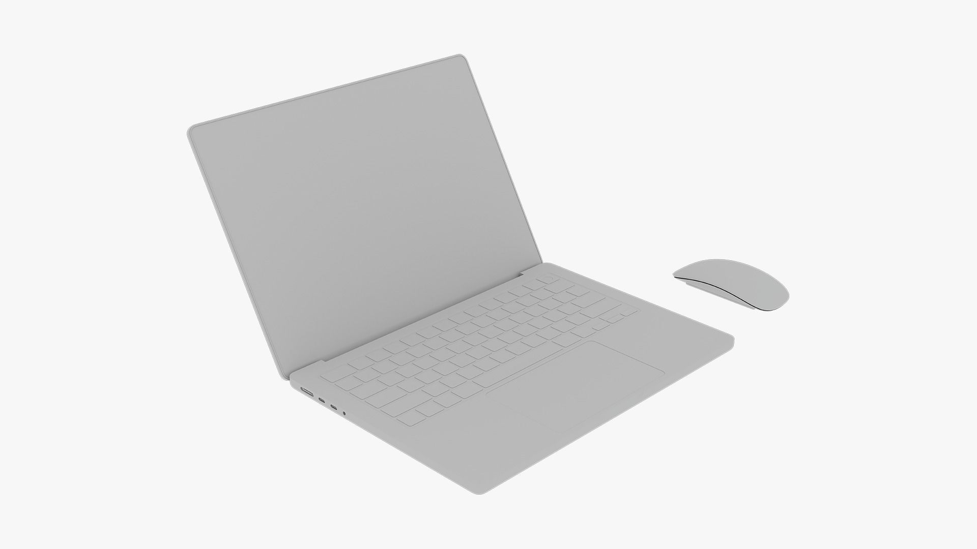 Apple MacBook Pro 16 Collection 2022 With Magic Mouse 3D model_26