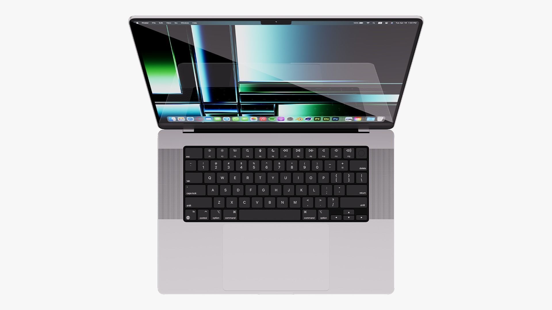 Apple MacBook Pro 16 Collection 2022 With Magic Mouse 3D model_13