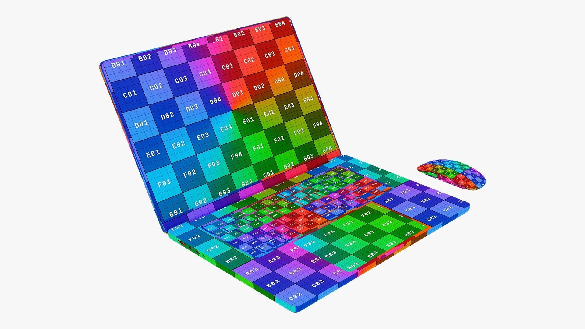 Apple MacBook Pro 16 Collection 2022 With Magic Mouse 3D model_29