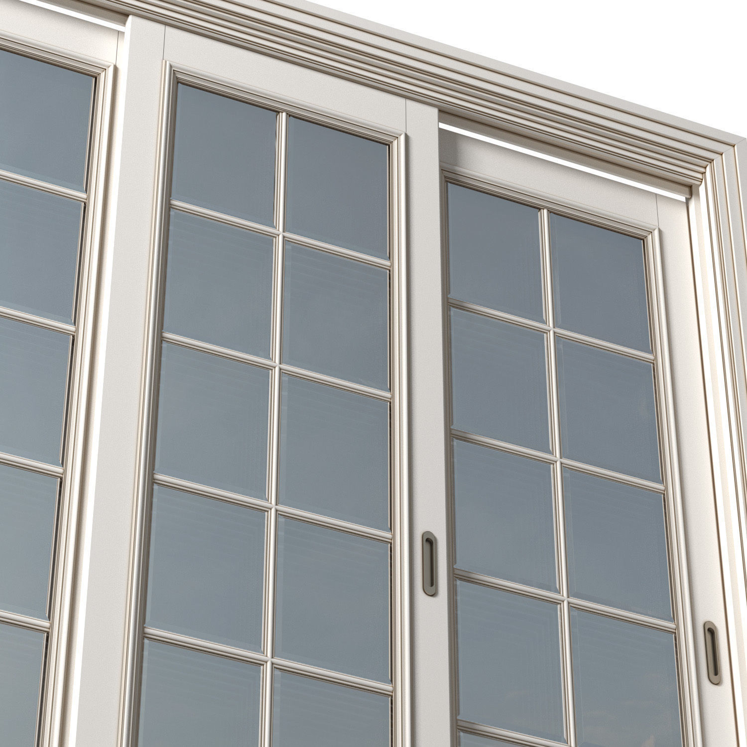 Interior sliding doors in classic style 3D model_1