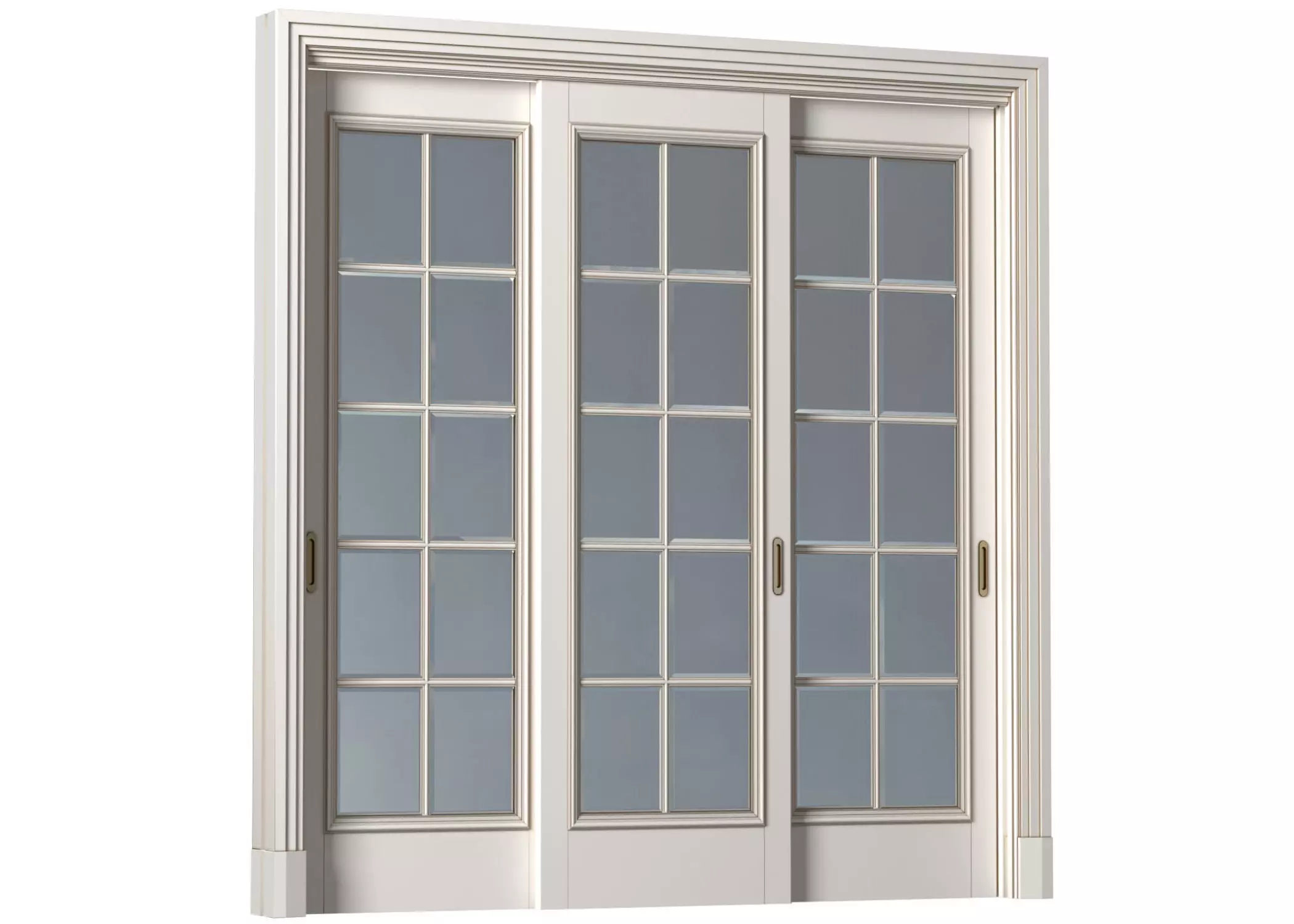 Interior sliding doors in classic style 3D model_0
