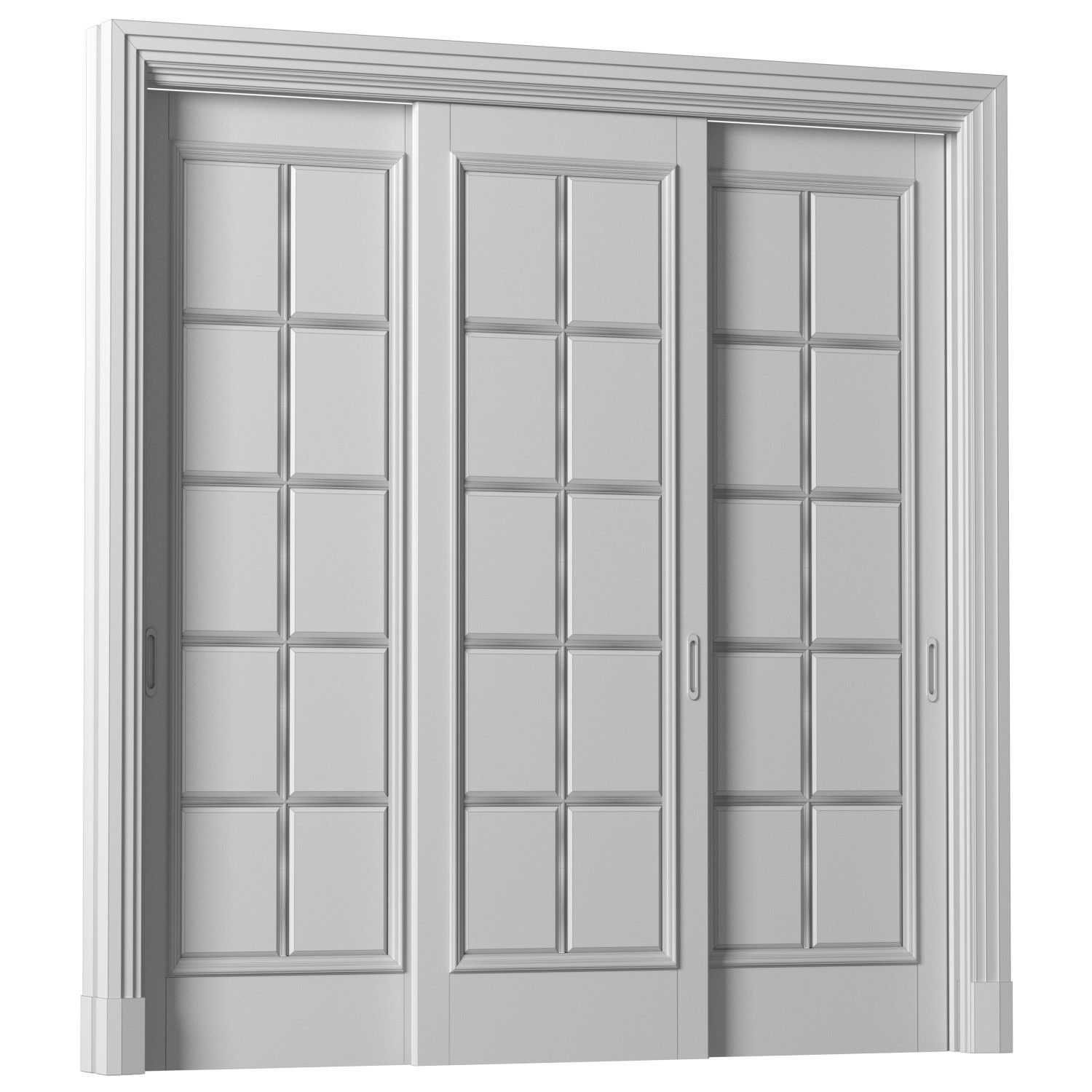 Interior sliding doors in classic style 3D model_2
