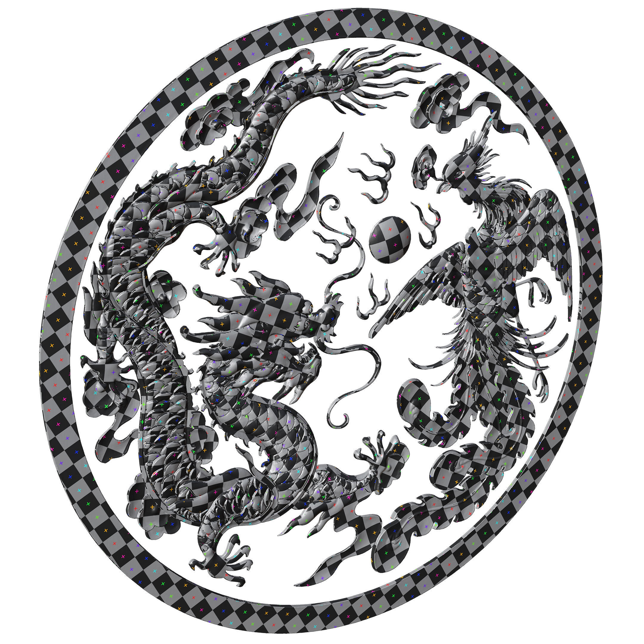 Dragon Ornament Vol 03-2 3D model_7