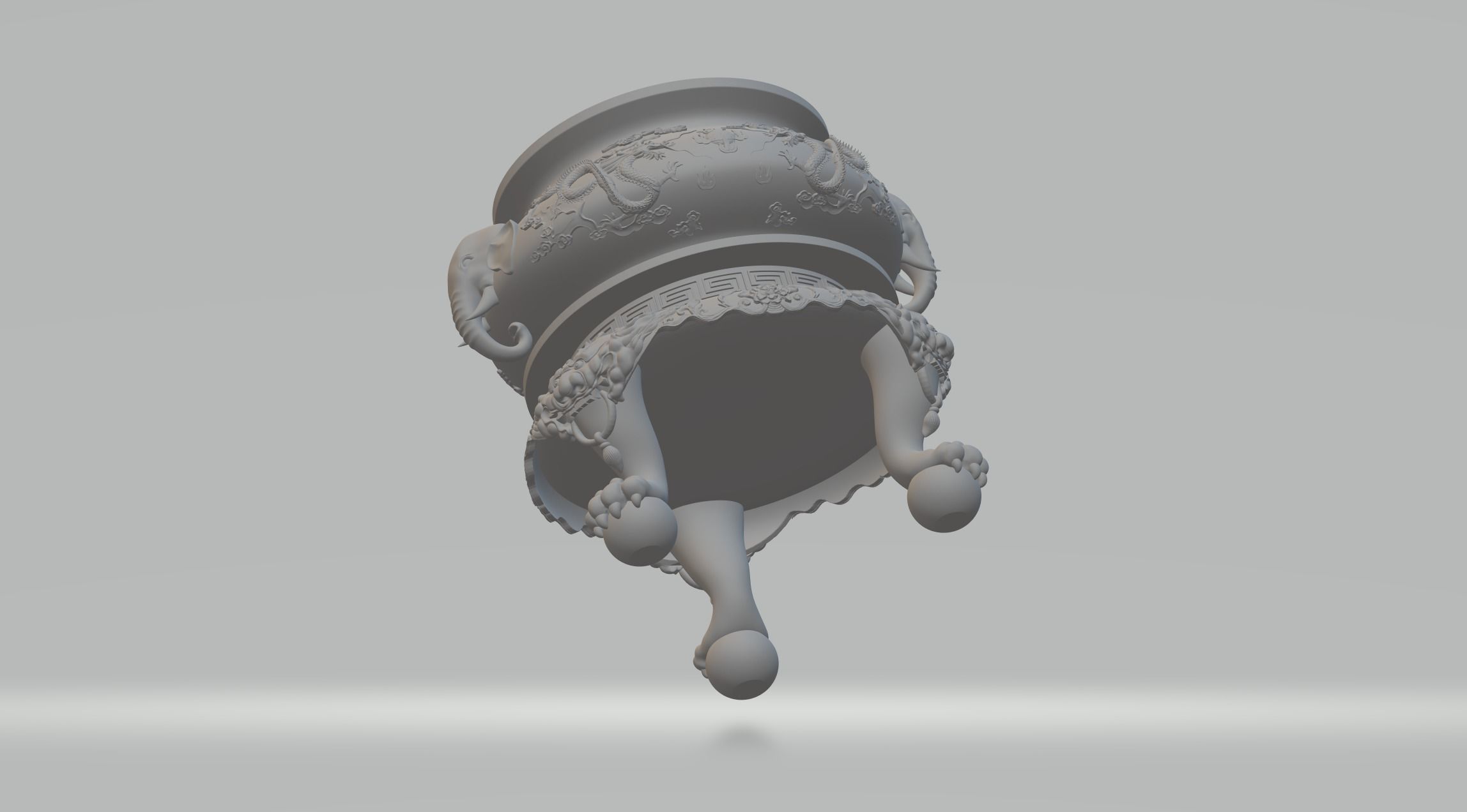 Chinese Ding Furnace Incense 3D print model_4