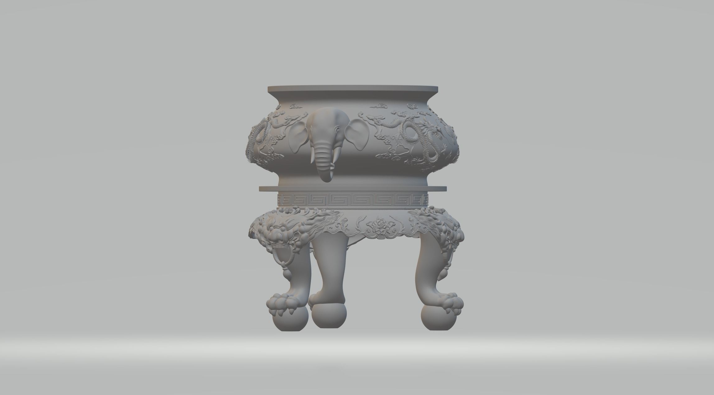 Chinese Ding Furnace Incense 3D print model_1