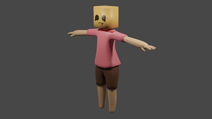 shy boy 3D model