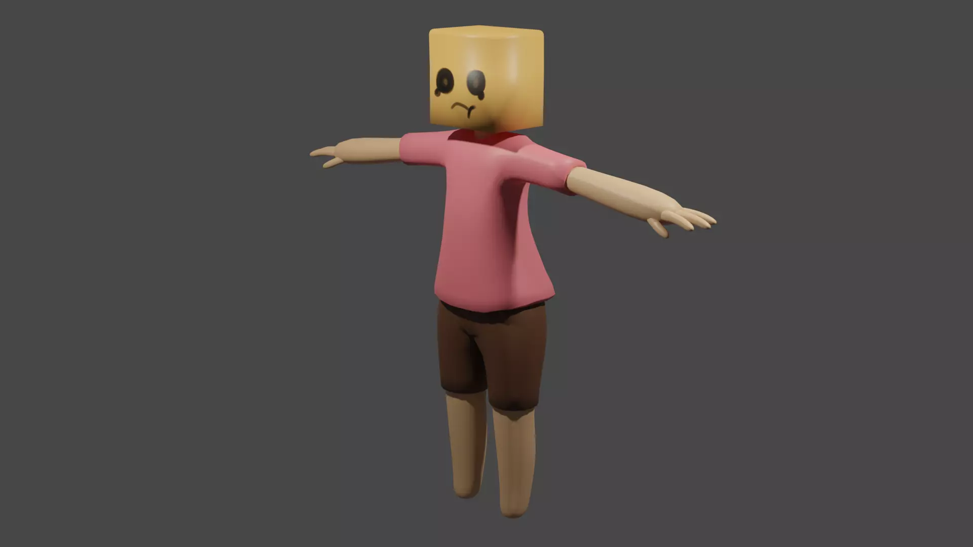 shy boy 3D model_0