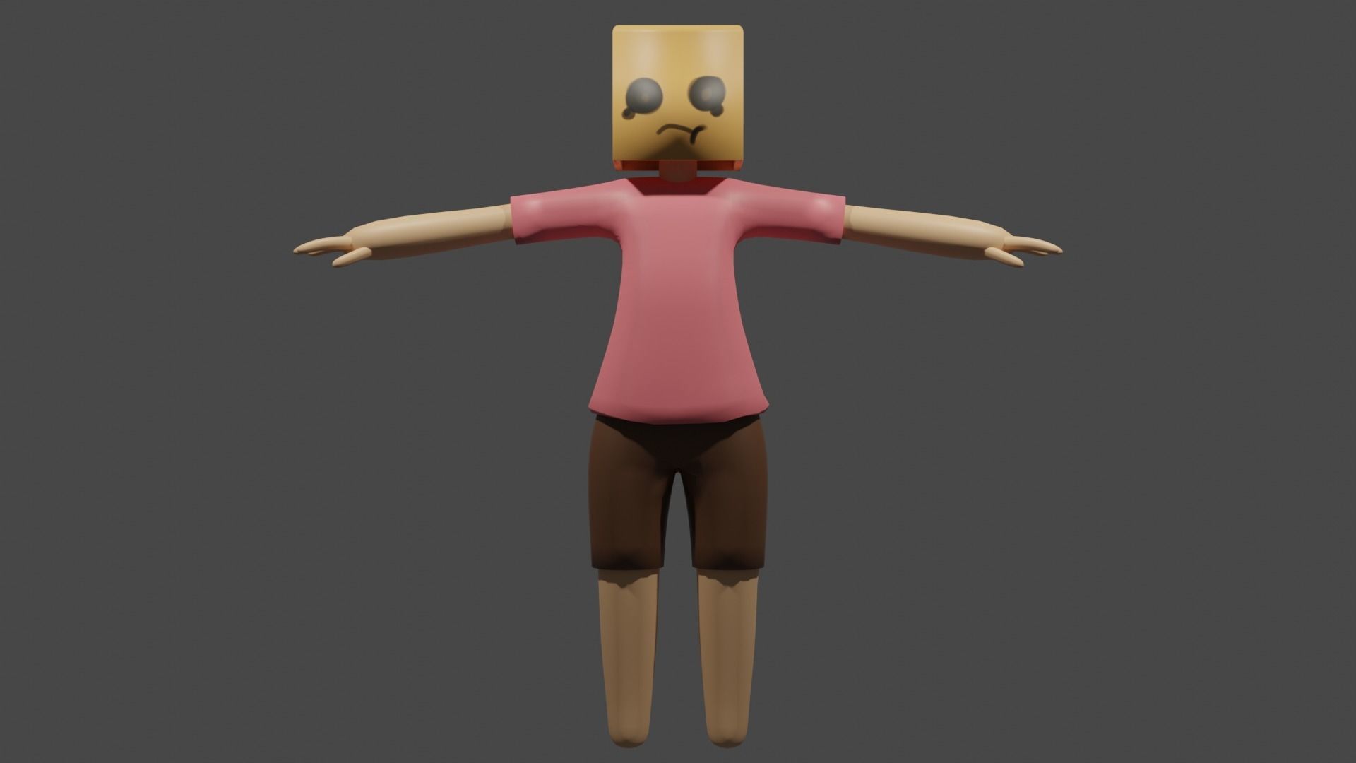 shy boy 3D model_2