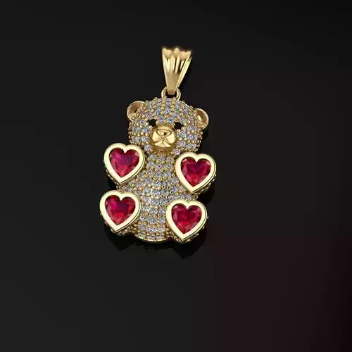 teddy bear necklace