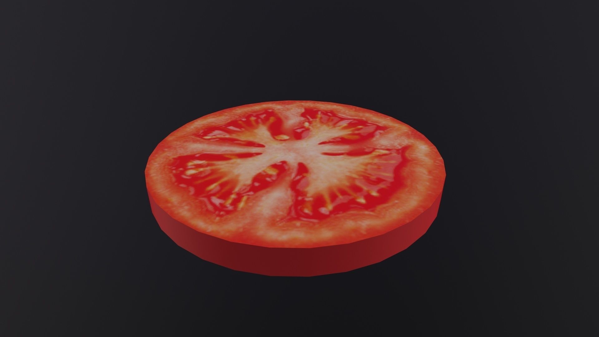 Slice of Tomato 3D Model Low-poly 3D model_2