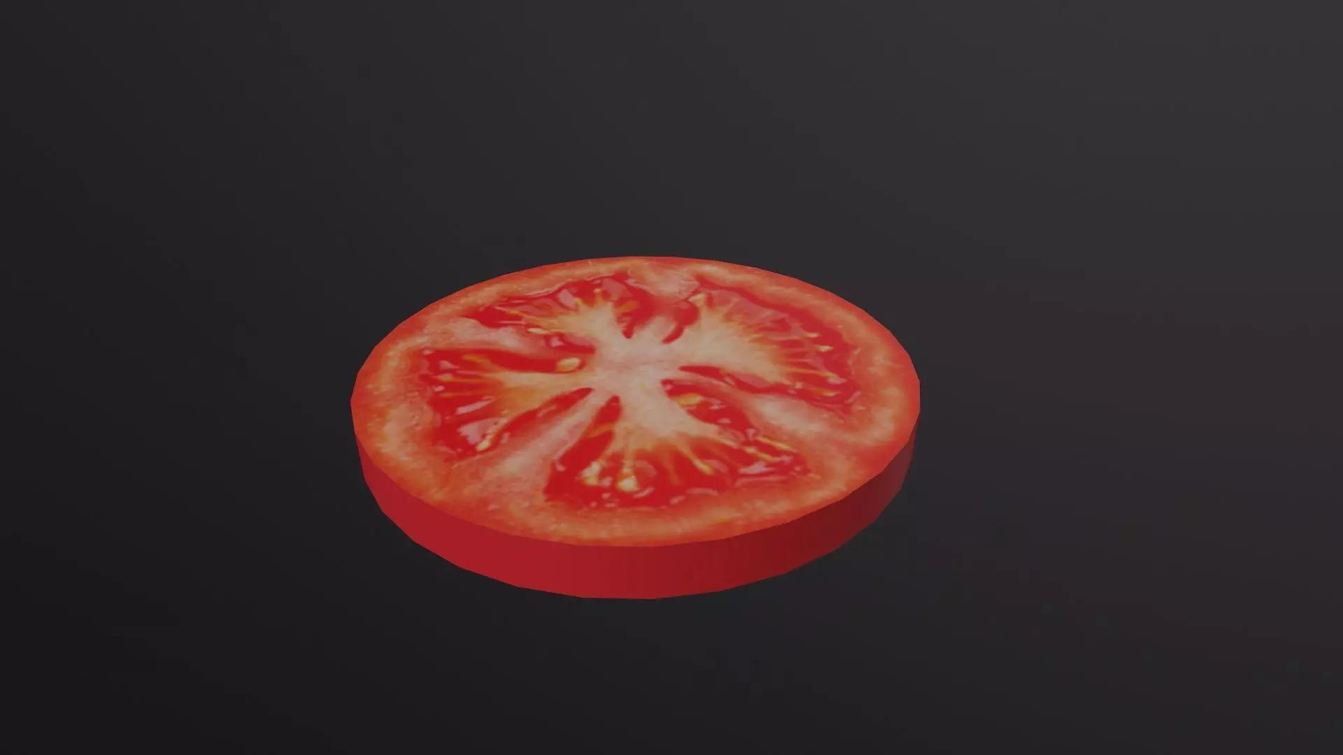 Slice of Tomato 3D Model Low-poly 3D model_0