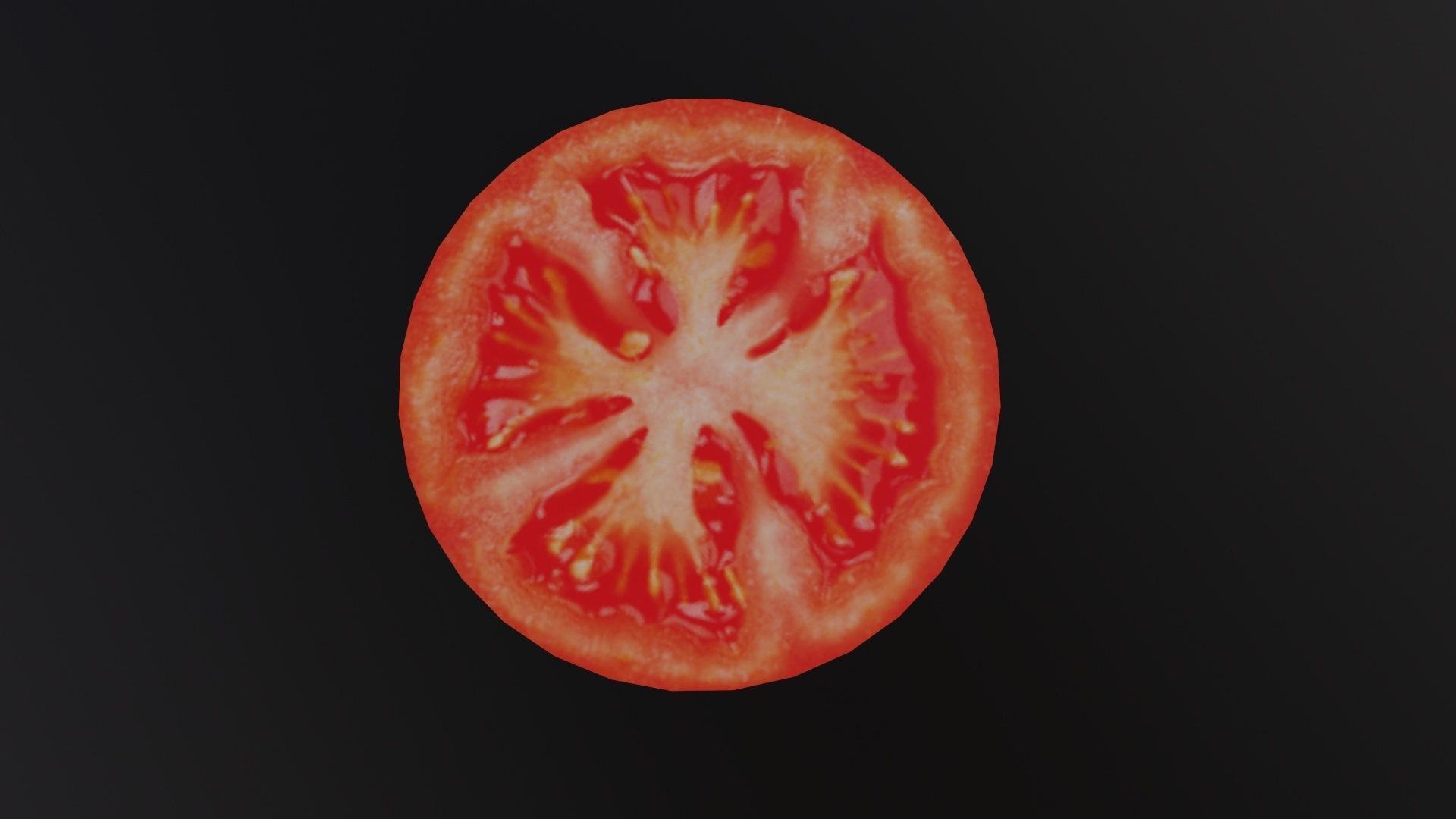 Slice of Tomato 3D Model Low-poly 3D model_4