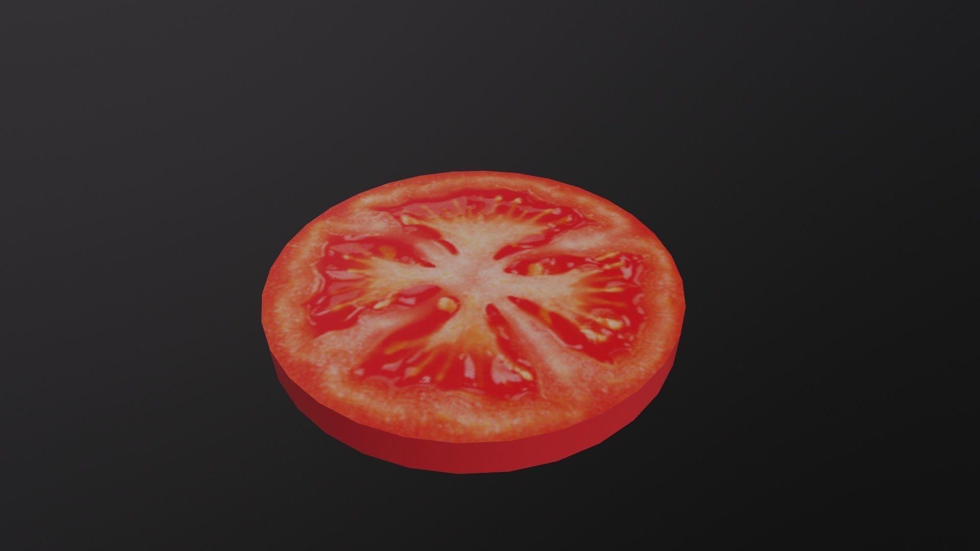 Slice of Tomato 3D Model Low-poly 3D model_3