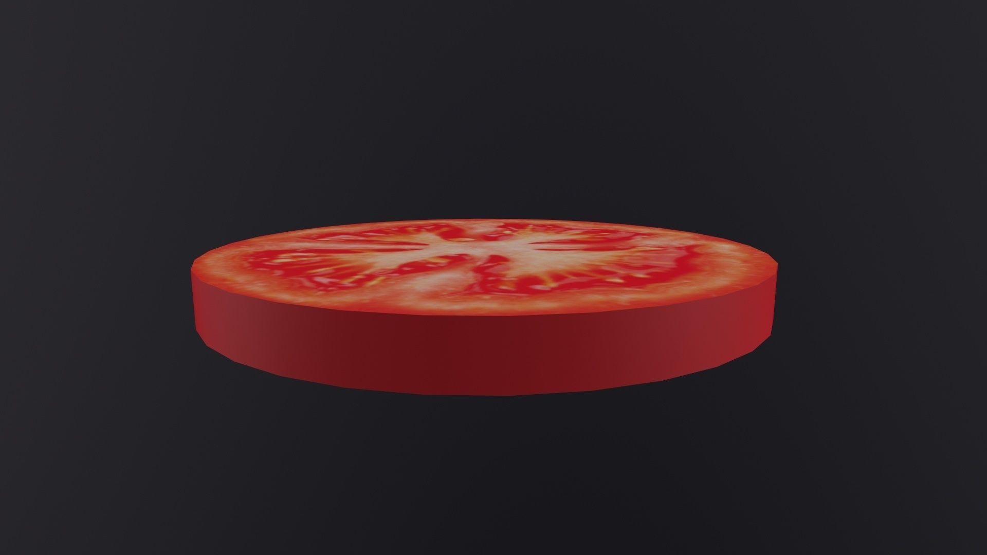 Slice of Tomato 3D Model Low-poly 3D model_5