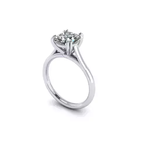 Solitaire Oval Diamond Ring