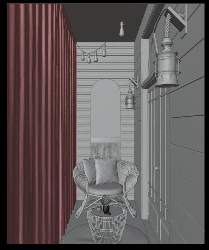 Balcony 3D model_6