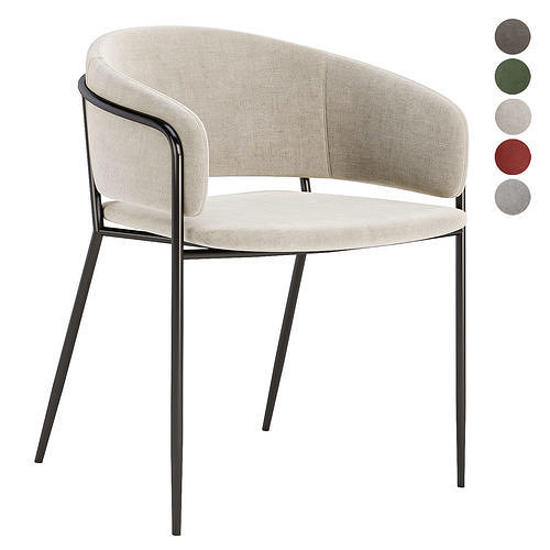 Runnie dinning chair 3D model 2