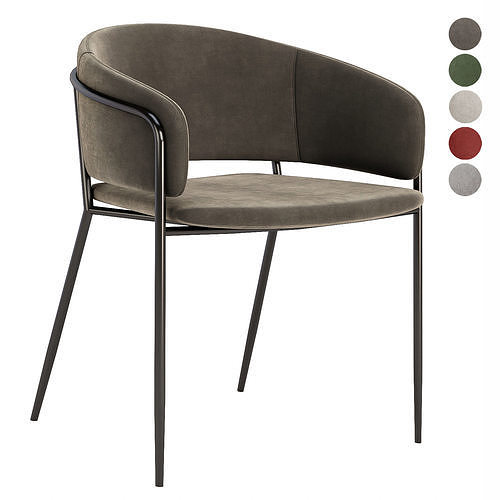 Runnie dinning chair 3D model 4