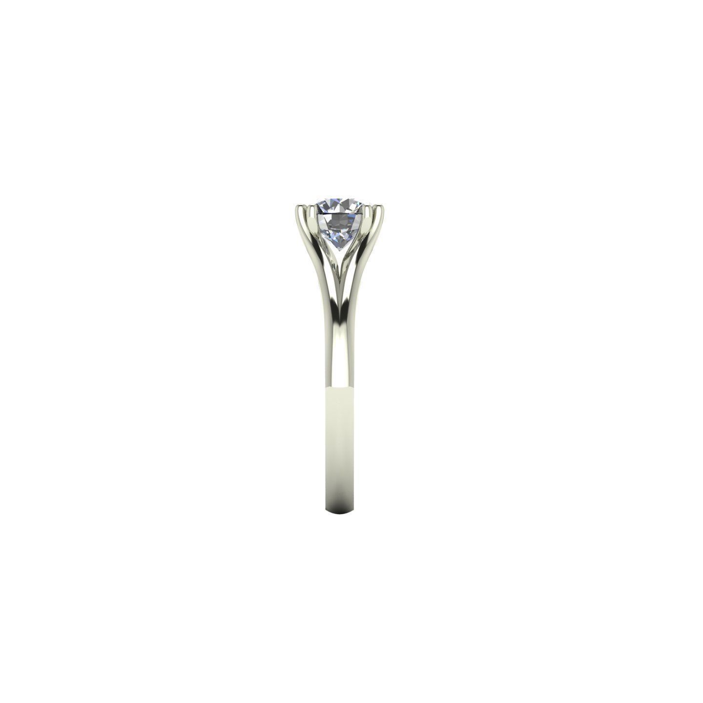 Four Prong Solitaire Diamond Ring 3D print model_4
