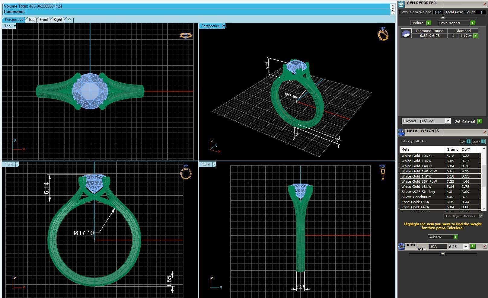 Four Prong Solitaire Diamond Ring 3D print model_2