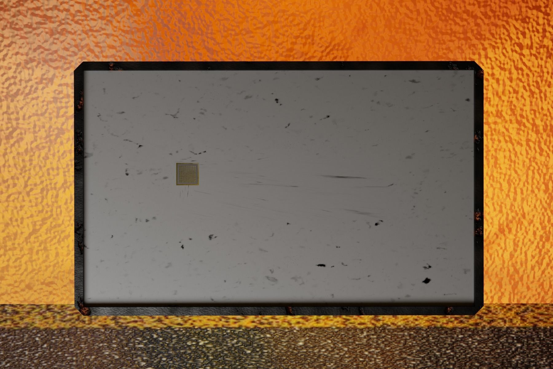 Cyberpunk bus stop concept project save water Low-poly 3D model_8