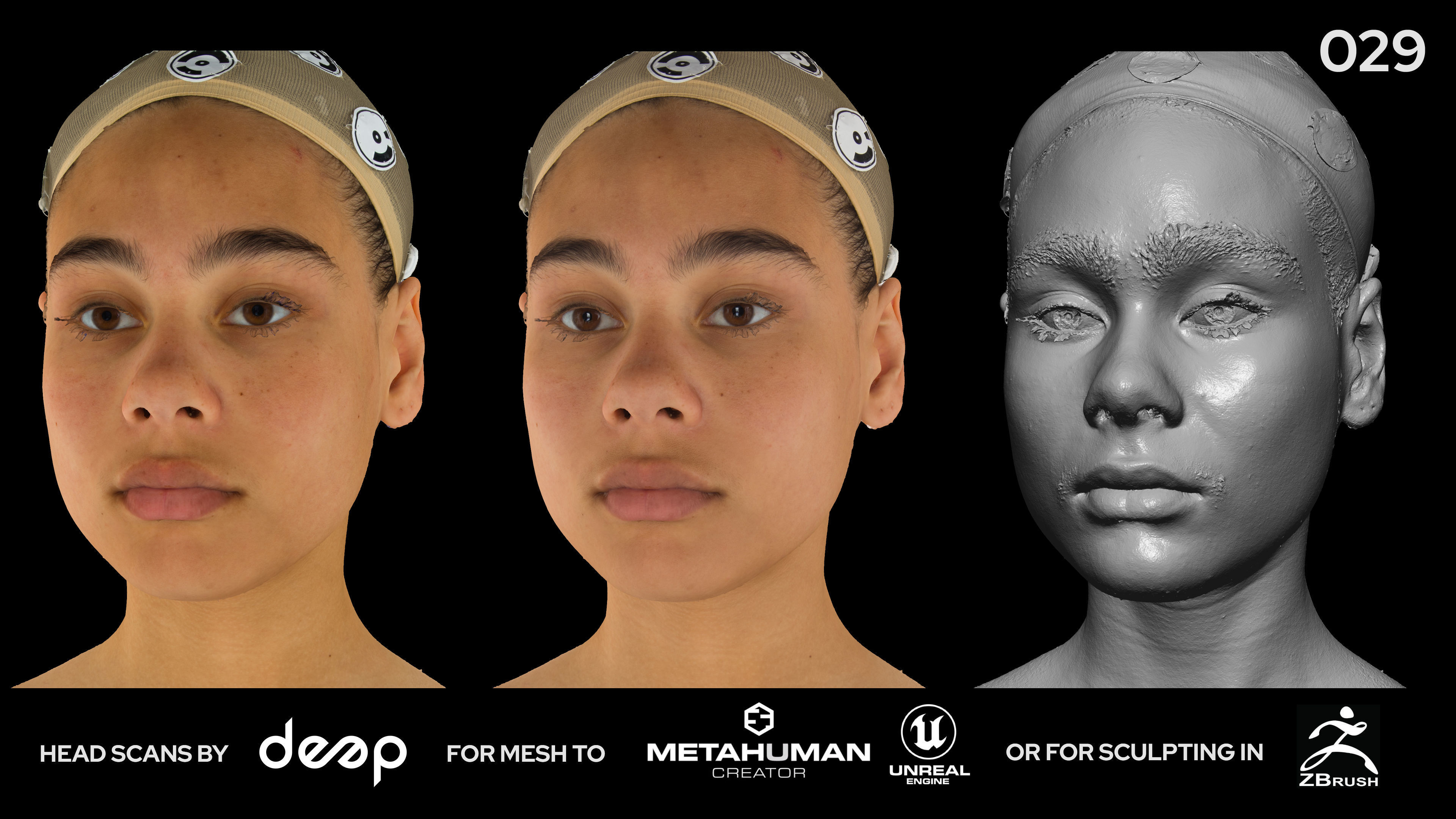 Hispanic Female 20s head scan 029 3D model_2