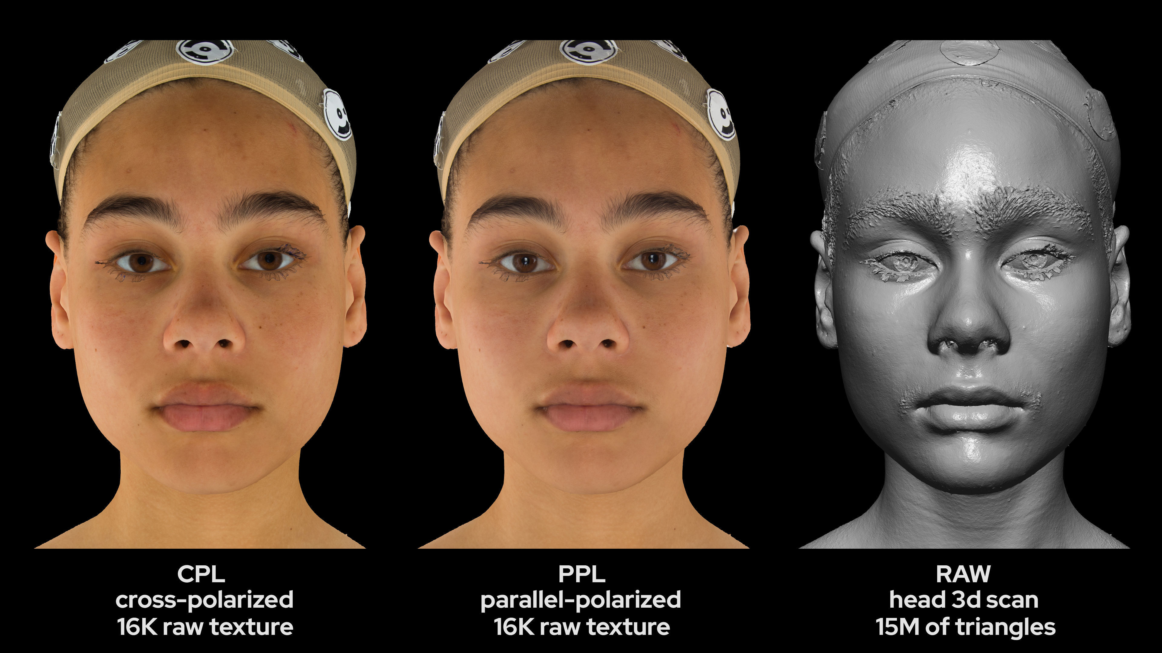 Hispanic Female 20s head scan 029 3D model_4