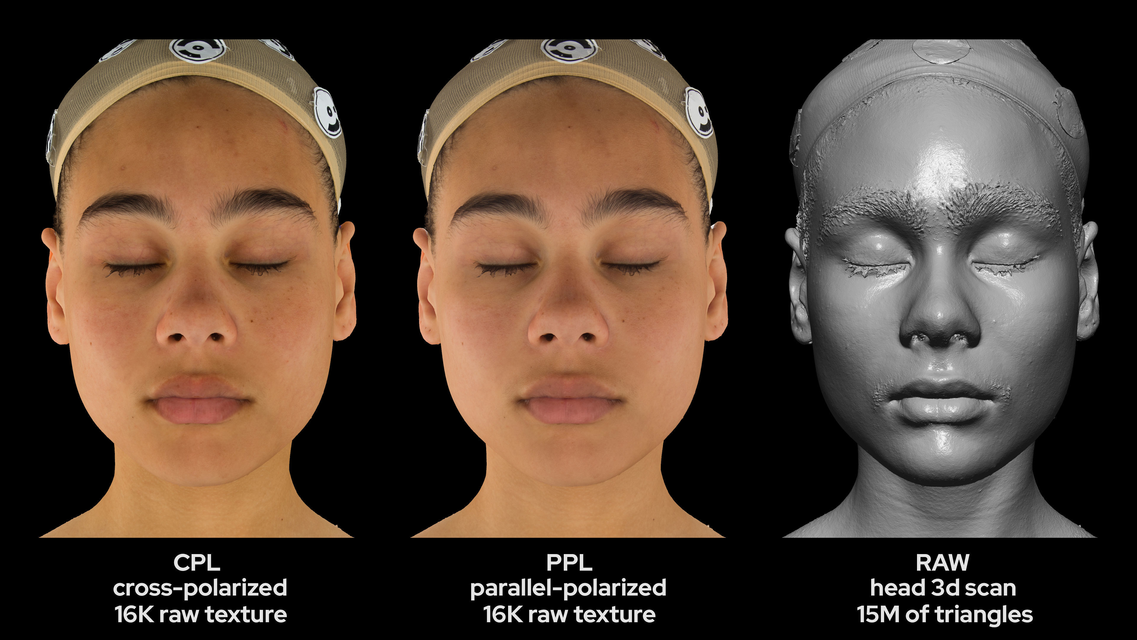 Hispanic Female 20s head scan 029 3D model_5