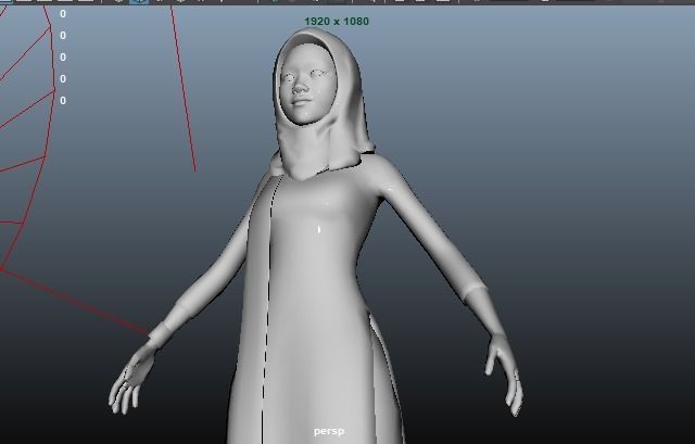 Professional Elegance The Uniformed Woman Low-poly 3D model_23