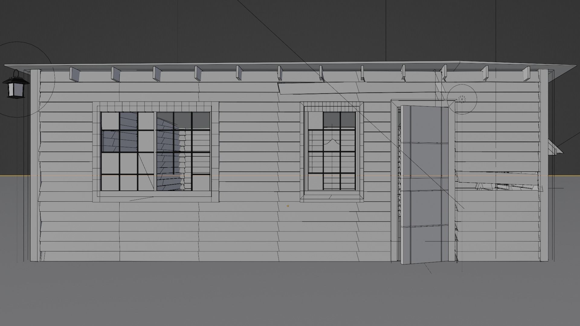 Desolate Abandoned house Low-poly 3D model_5