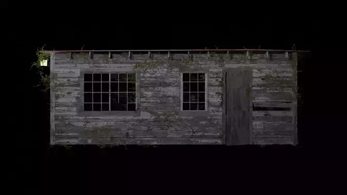 Desolate Abandoned house Low-poly 3D model