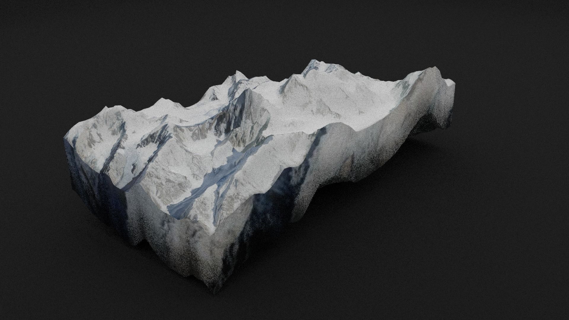 Gasherbrum III Low-poly 3D model_2