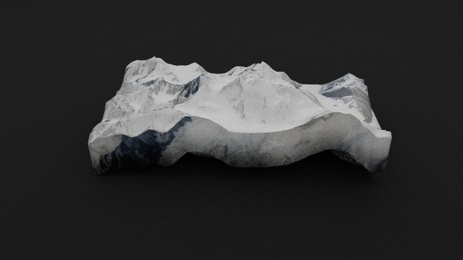 Gasherbrum III Low-poly 3D model_1