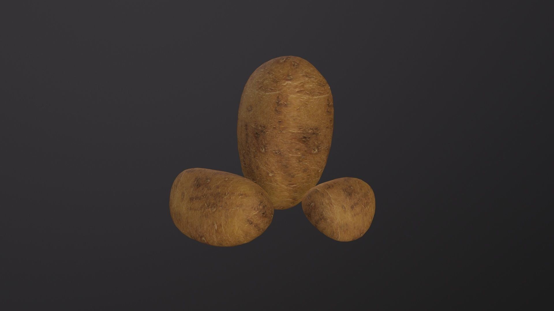 Realistic Potato 3D Model Low-poly 3D model_3