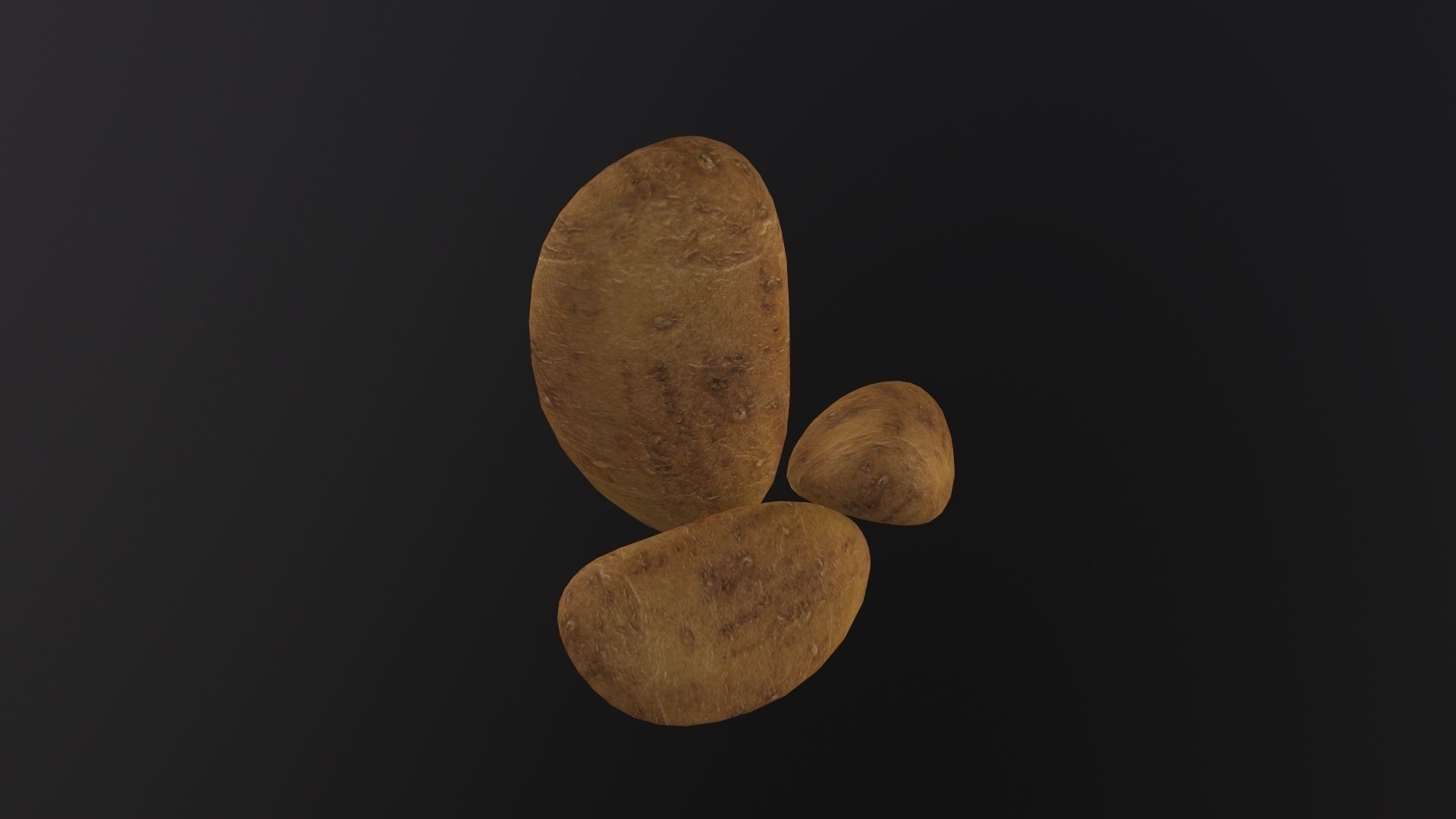 Realistic Potato 3D Model Low-poly 3D model_2