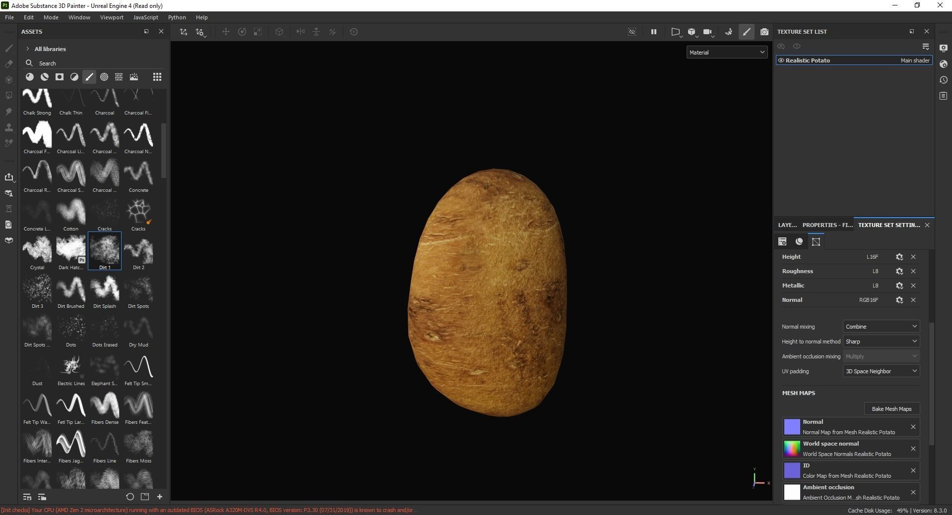 Realistic Potato 3D Model Low-poly 3D model_7