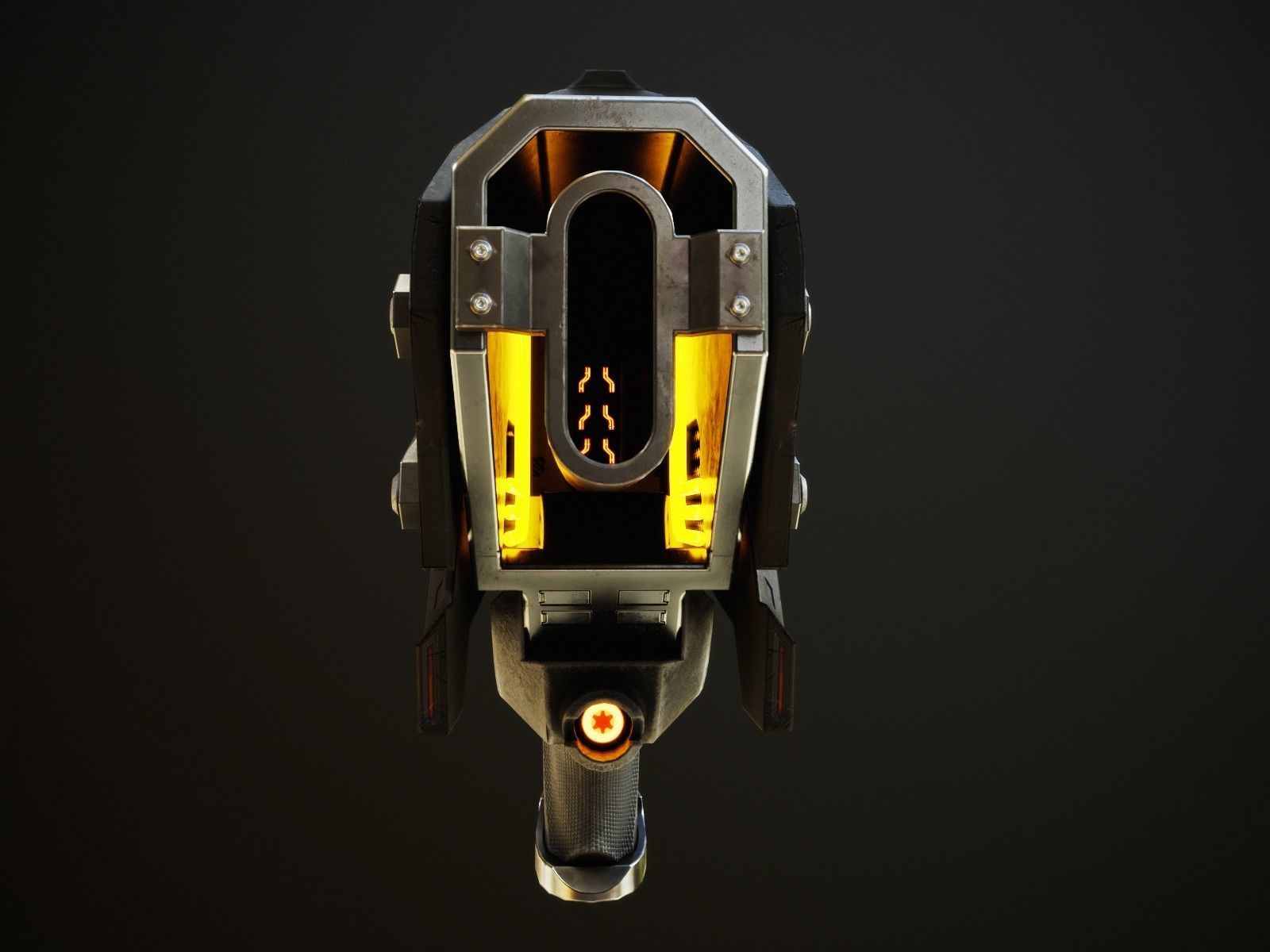 Service Laser Weapon HERMES-01 Low-poly 3D model_6