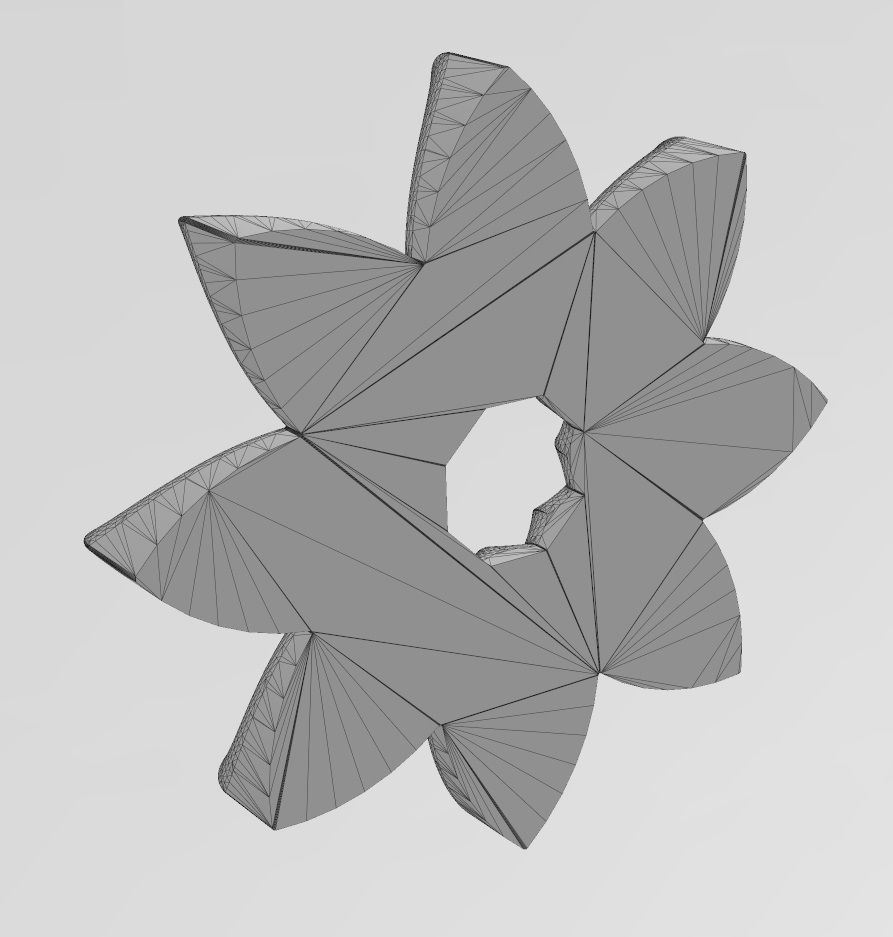 Open Lotus leaves rosette onlay relief 3D print model_12