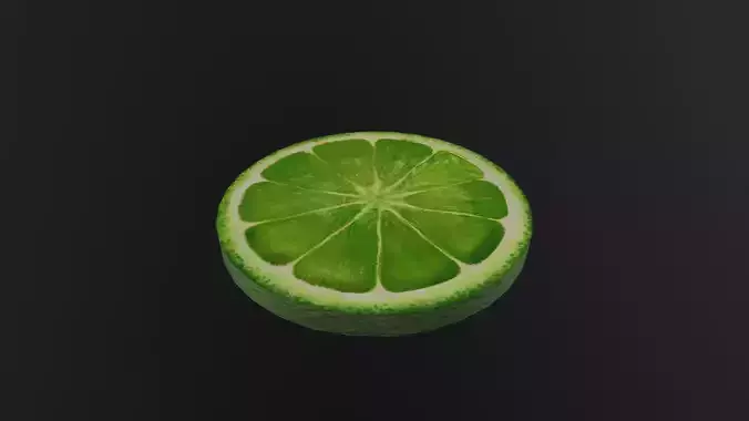 A Slice of Lime 3D Model Low-poly 3D model