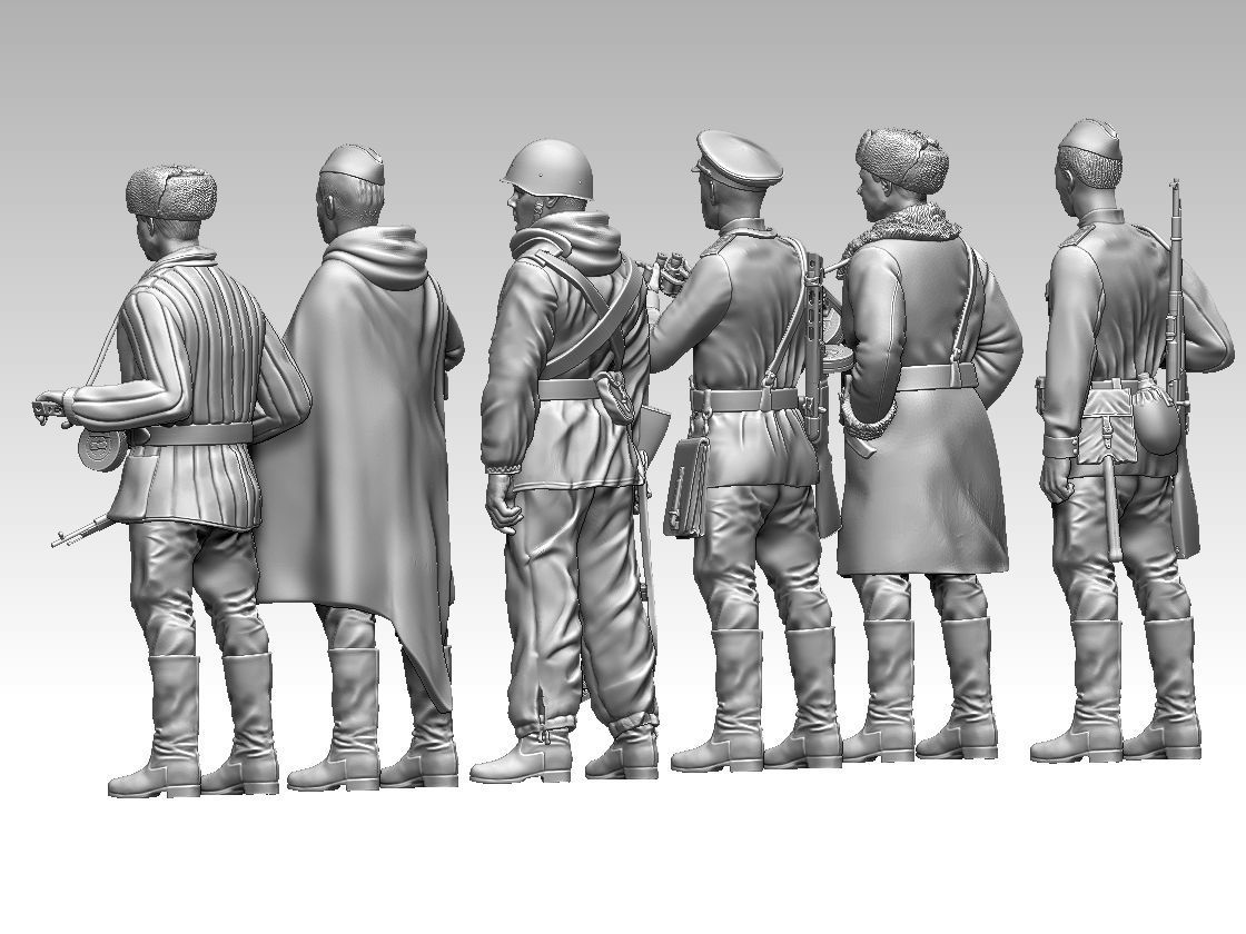 russian soldiers 3D print model_4