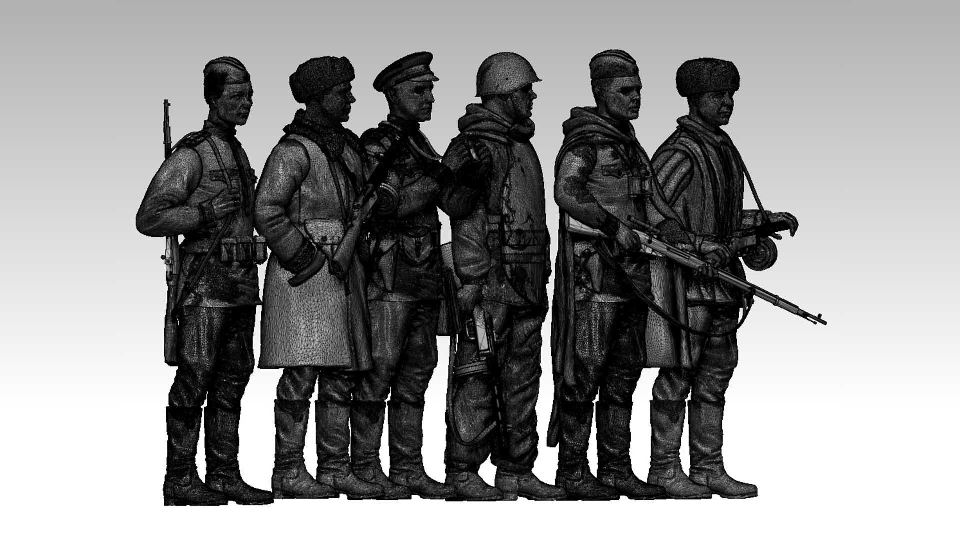 russian soldiers 3D print model_27