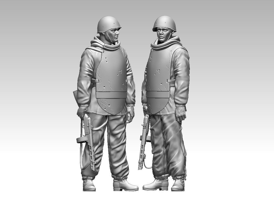 russian soldiers 3D print model_35