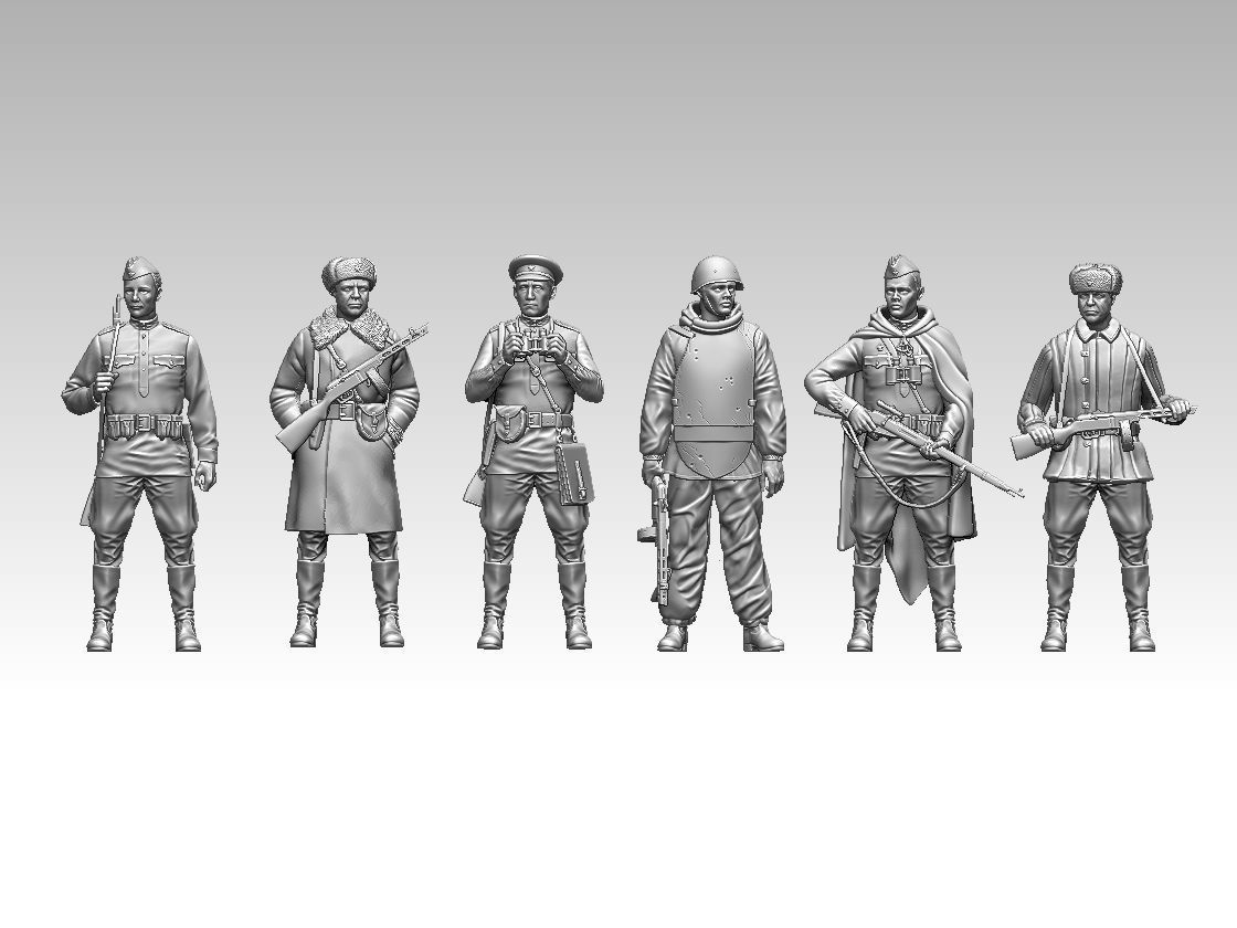 russian soldiers 3D print model_2