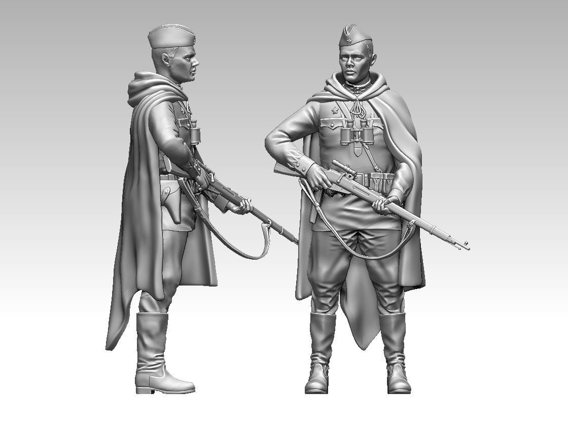 russian soldiers 3D print model_32