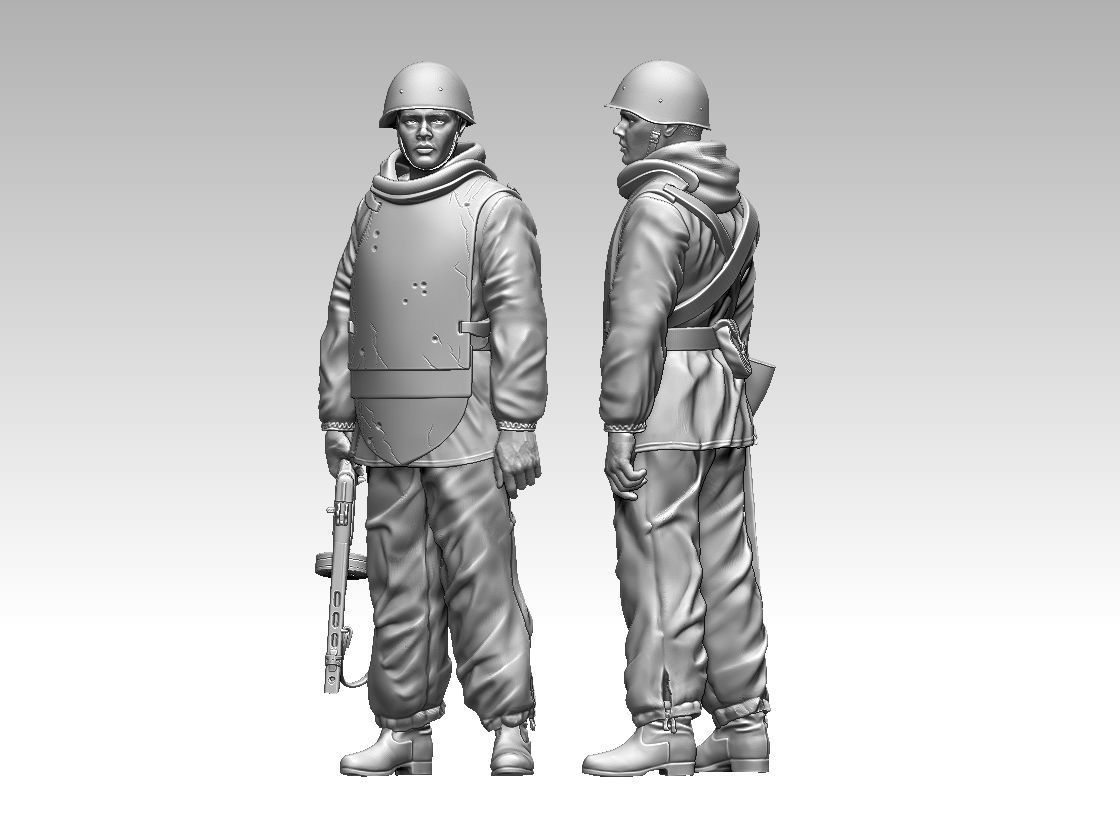 russian soldiers 3D print model_33
