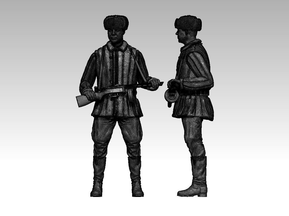 russian soldiers 3D print model_49