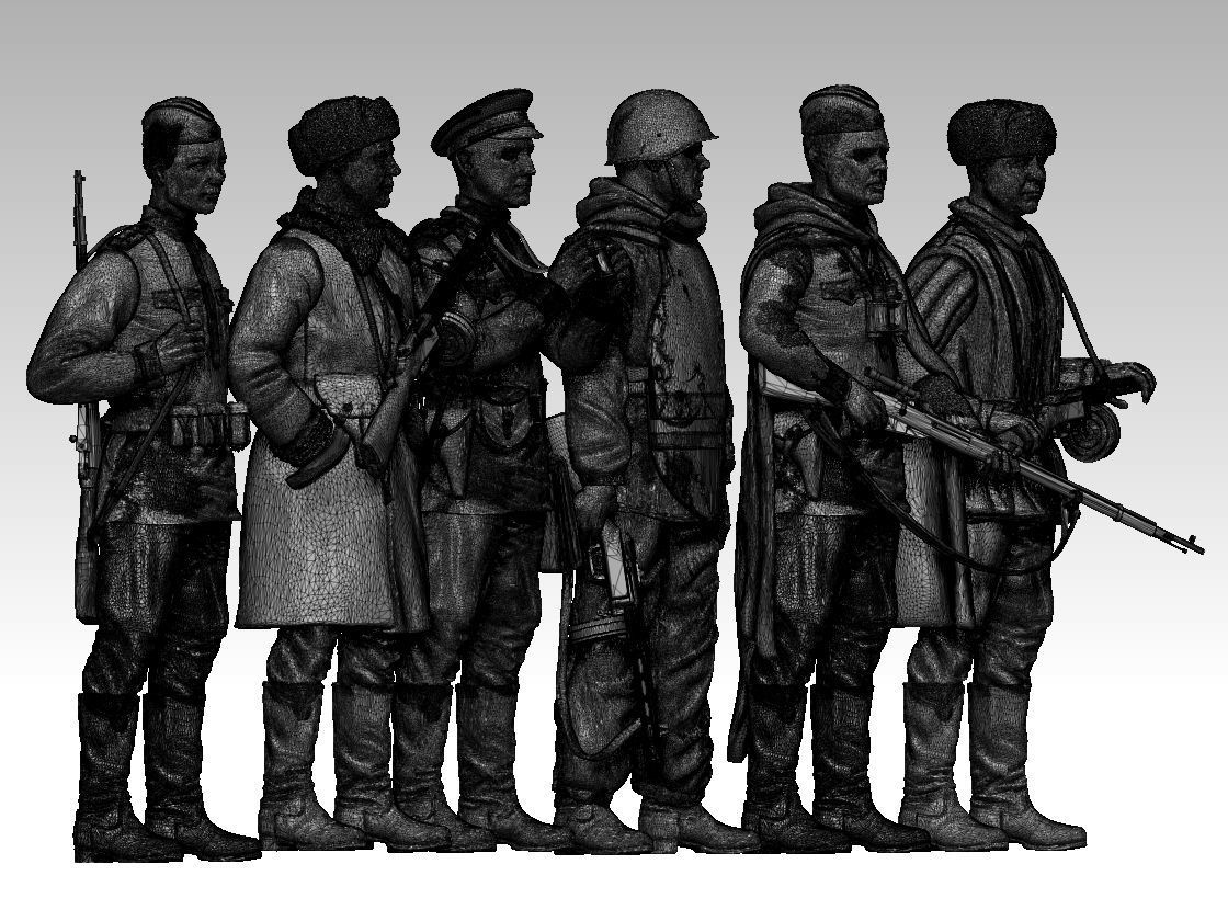 russian soldiers 3D print model_5