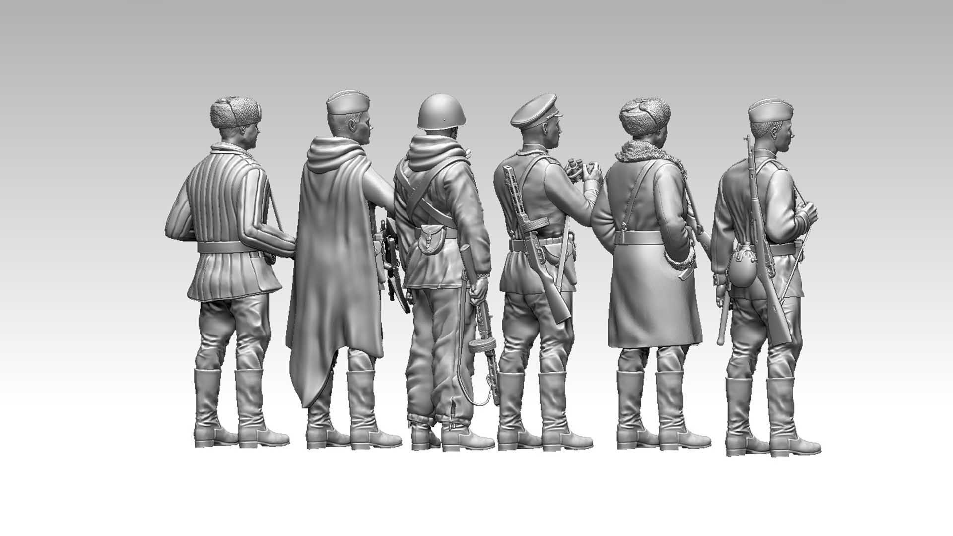 russian soldiers 3D print model_34