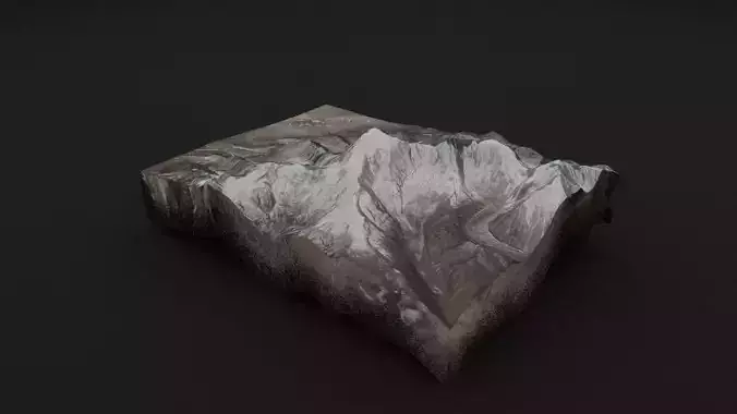 Jomolhari Low-poly 3D model