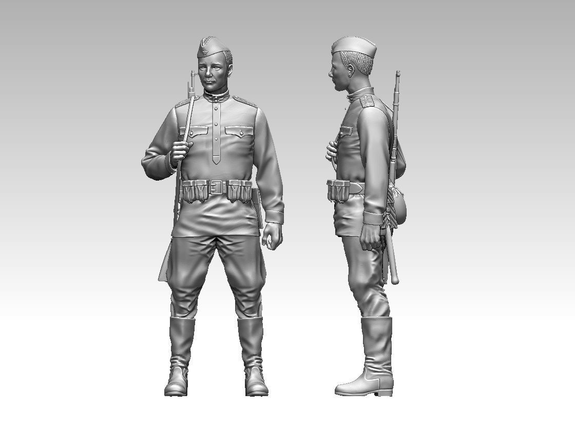 russian soldier 3D print model_18